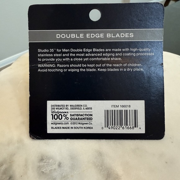 Studio Stainless Steel Double Edge Blades 10 Count New In Box Vintage - Picture 2 of 3